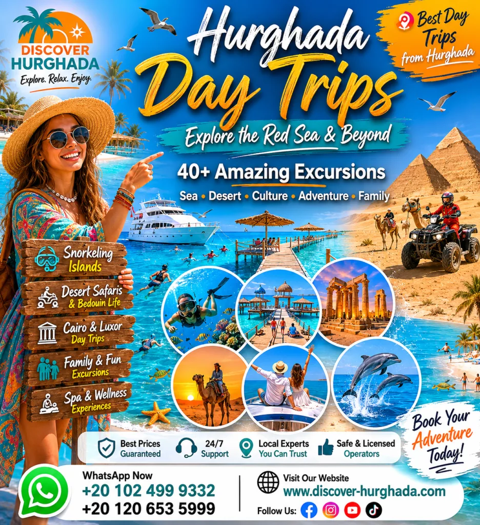 Hurghada Day Trips Guide featuring Orange Bay, Paradise Island, Luxor, Cairo, Desert Safari and Red Sea excursions in Hurghada | Discover Hurghada