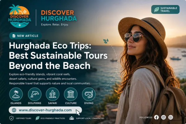 Hurghada Eco Trips featuring sustainable tours beyond the beach including Orange Bay, Paradise Island, Dolphin House, snorkeling, diving, desert safaris and eco-friendly adventures in Hurghada Egypt