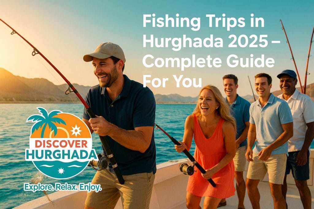 Happy anglers on a fishing boat in Hurghada, Red Sea — Discover Hurghada — Fishing Trips in Hurghada 2025 – Complete Guide
