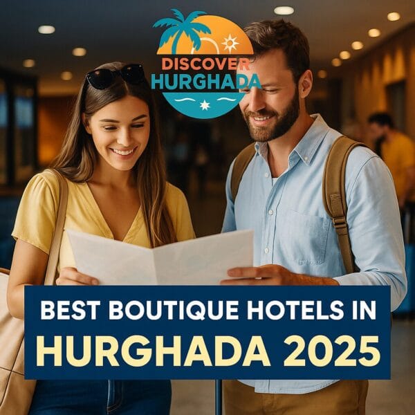 Square social media image for Best Boutique Hotels in Hurghada 2025 – Discover Hurghada branding