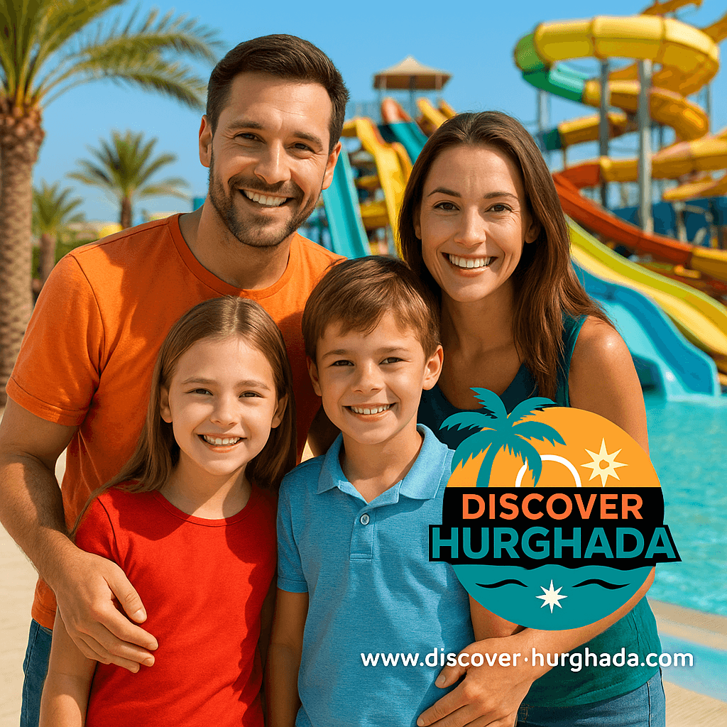 Happy family at Neverland Aqua Park Hurghada – Discover Hurghada
