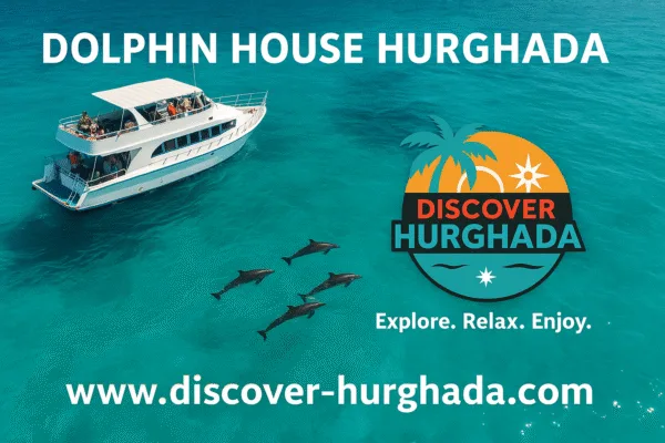 Dolphin House Hurghada snorkeling trip with dolphins and boat on the Red Sea by Discover Hurghada