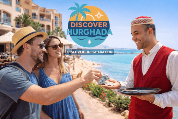 Is tipping mandatory in Hurghada? Tourist tipping a local staff member in Hurghada Egypt – Discover Hurghada travel guide