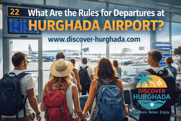 What are the rules for departures at Hurghada Airport – check-in time, security screening, liquids rules and boarding procedures at HRG