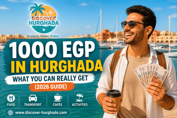 1000 EGP in Hurghada real prices showing food transport cafes and daily budget in Hurghada Egypt