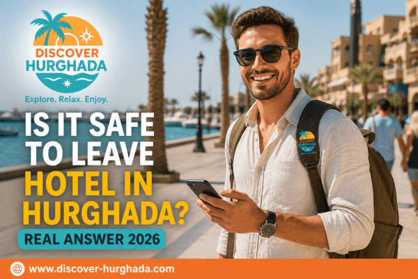 is it safe to leave hotel in Hurghada tourist walking safely in Hurghada marina Egypt