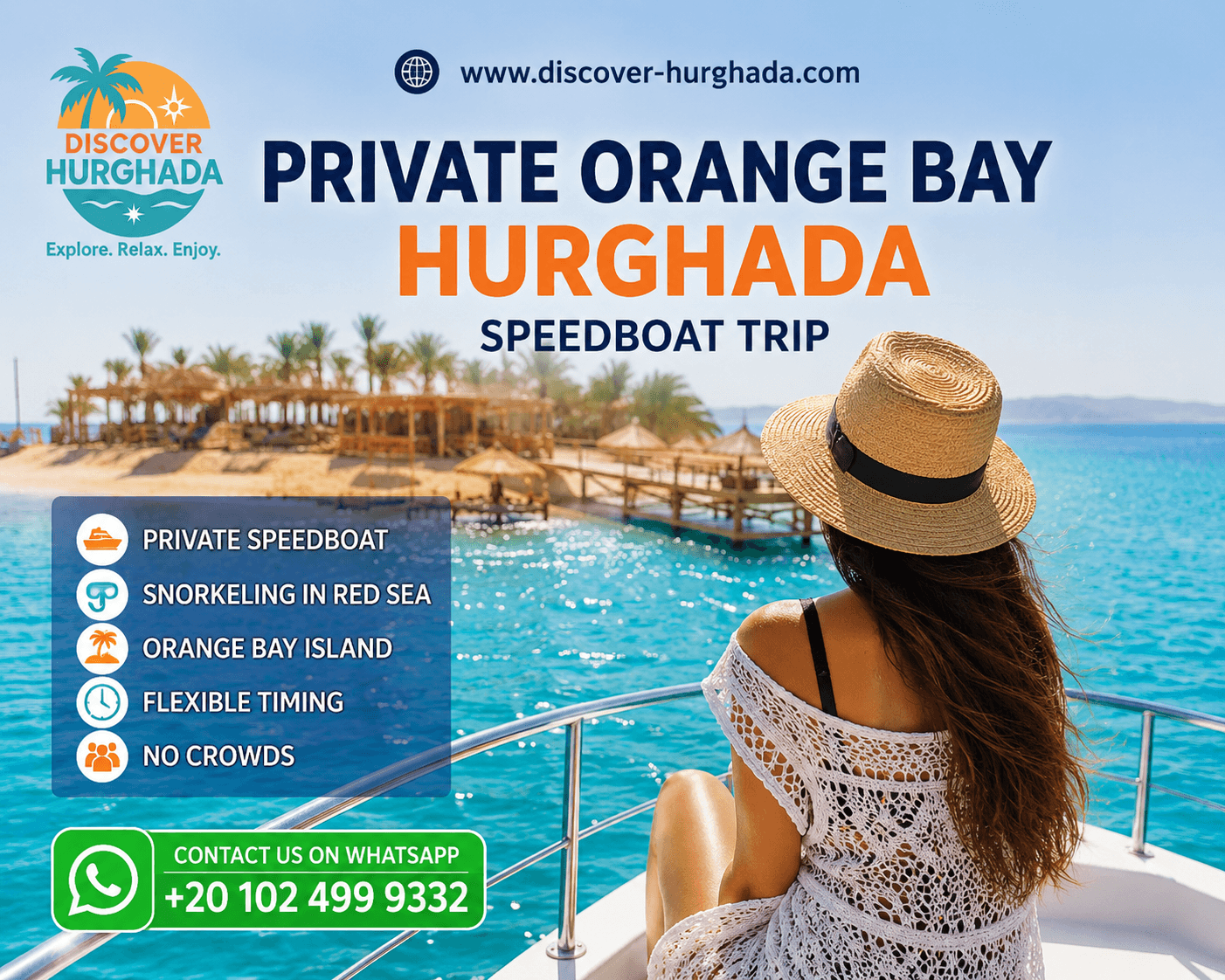 Private Orange Bay Hurghada speedboat tour