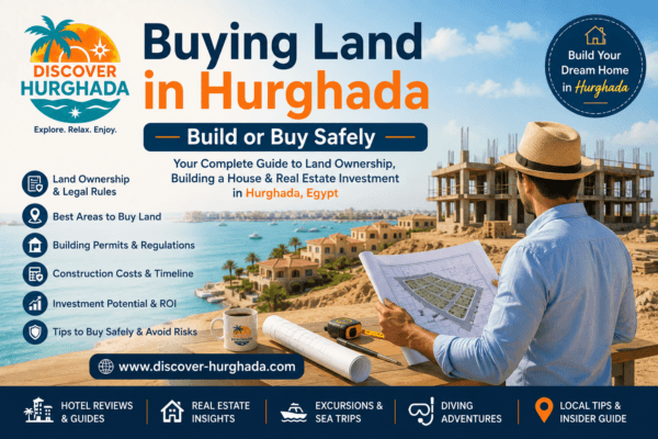 Buying Land in Hurghada guide for building a house safely, checking legal documents, permits and real estate investment in Hurghada Egypt