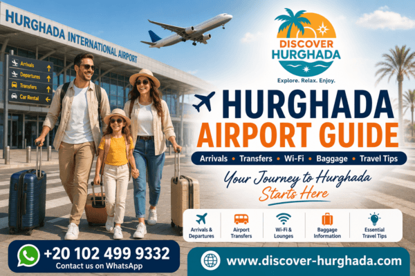Hurghada Airport Guide showing arrivals, departures, airport transfers, WiFi, baggage information and travel tips at Hurghada International Airport Egypt