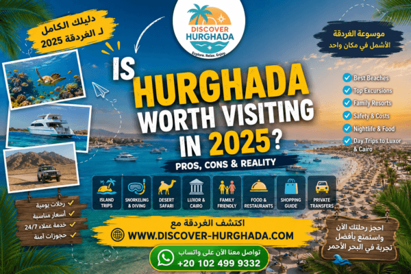 Is Hurghada Worth Visiting guide by Discover Hurghada showing beaches, snorkeling, excursions, hotels, diving, family holidays and Red Sea attractions in Egypt